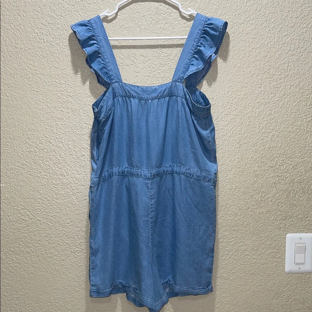 Vero Moda Blue Denim Ruffle Romper - Picture 8 of 8